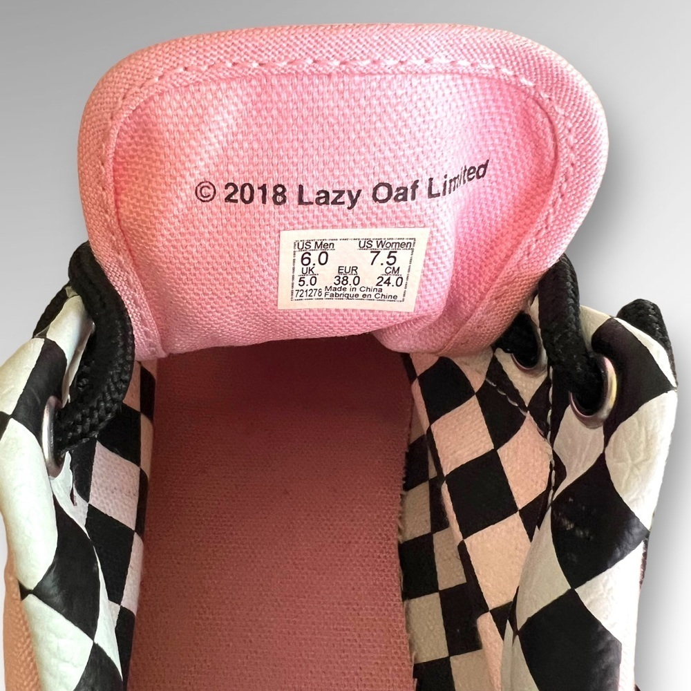 Vans Lazy Oaf Limited Womens 7.5 Mens 6 Pink Limited Shoes Skater Sneakers - Picture 6 of 8